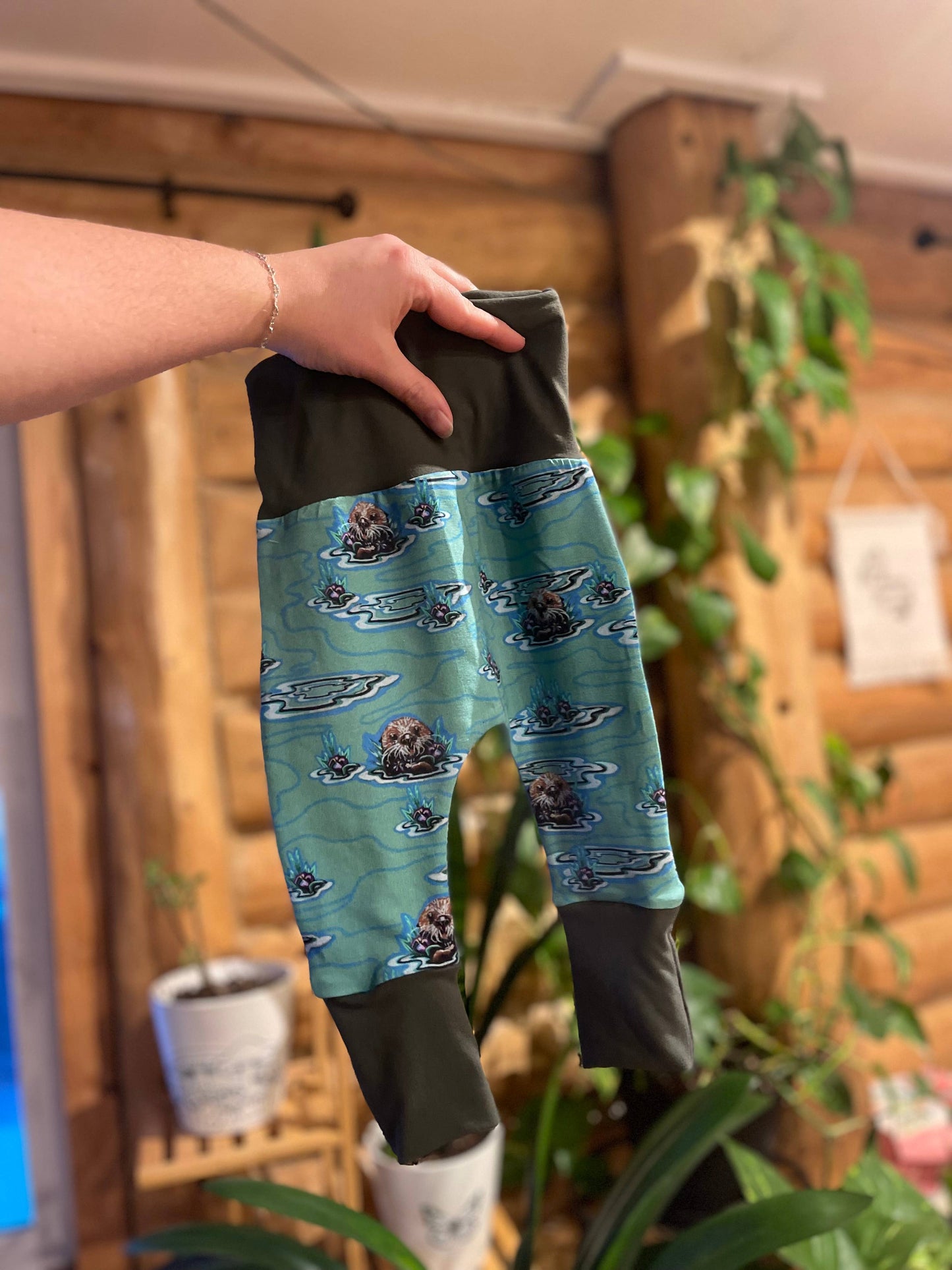 Blue Otters Grow with me Joggers Toddlers Pants: 12m-3t