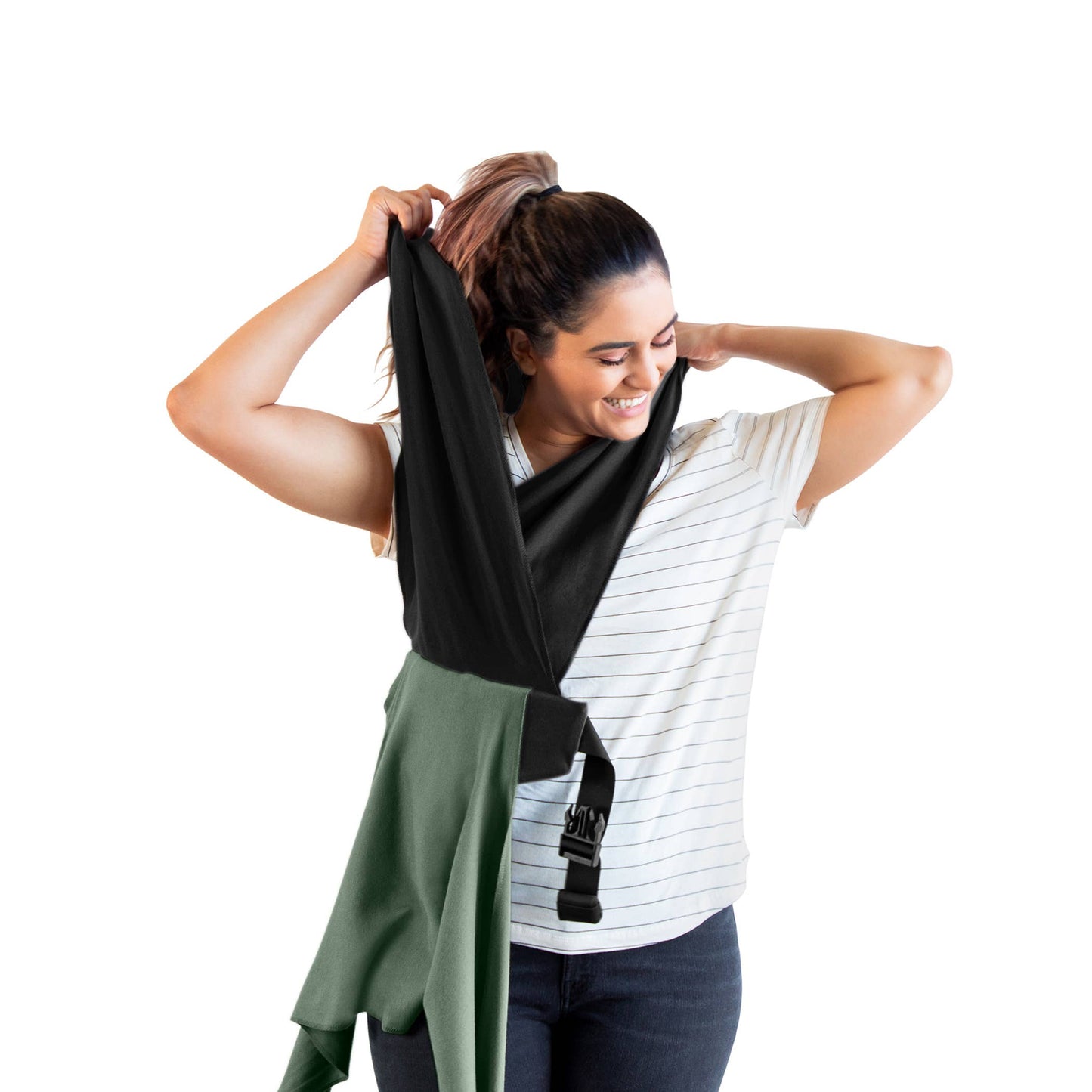 Moby Easy Wrap Olive/Onyx- ECOM BOX JUNE 2024