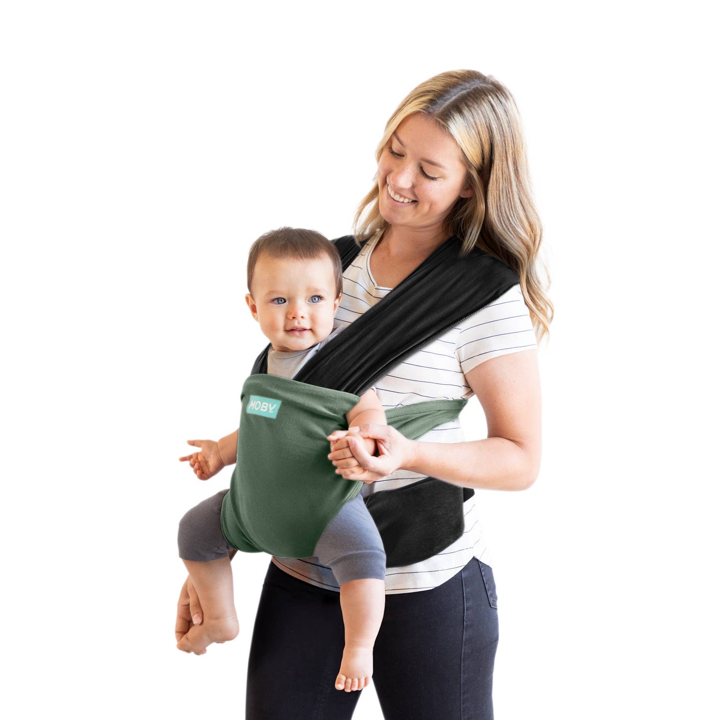 Moby Easy Wrap Olive/Onyx- ECOM BOX JUNE 2024