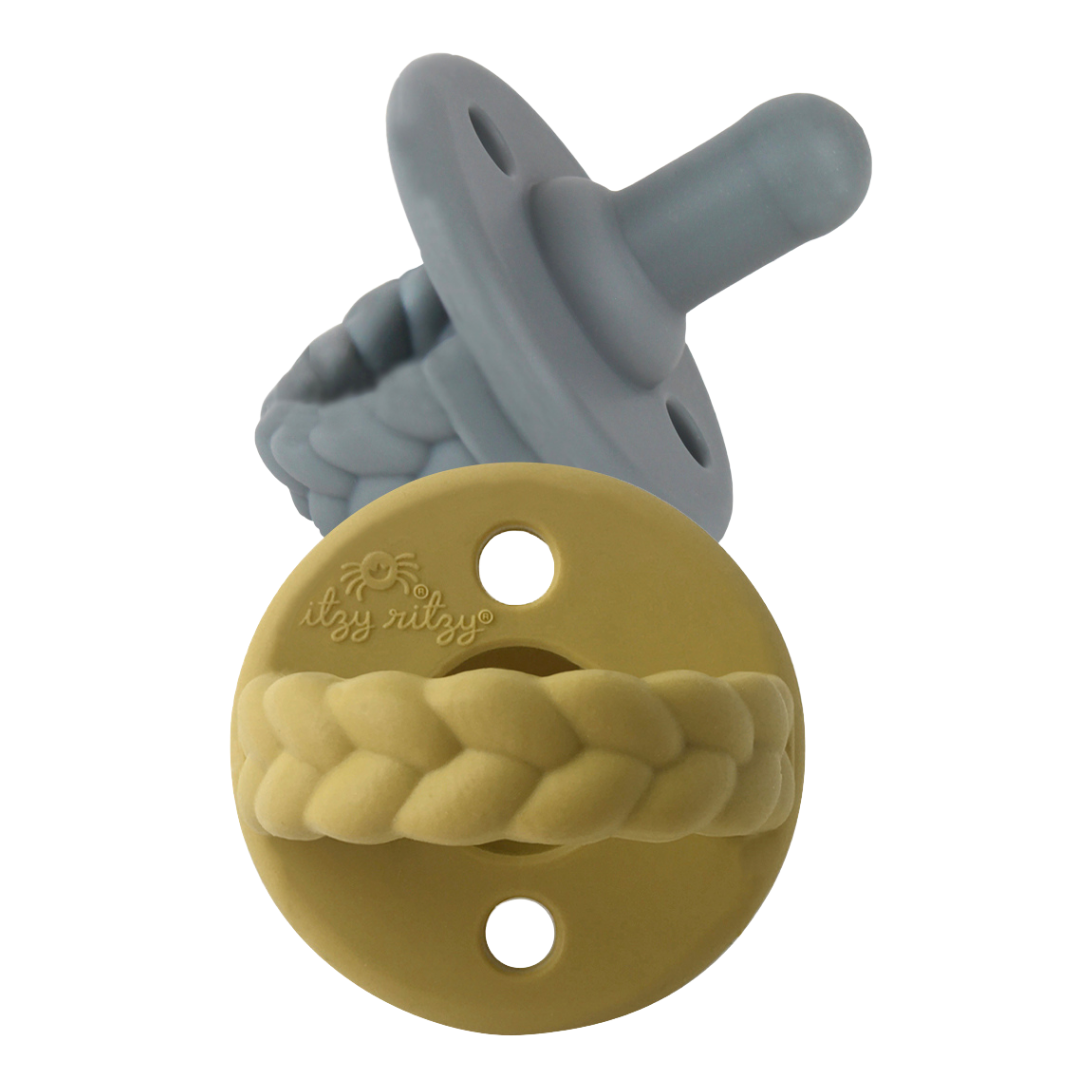 Sweetie Soother™ Pacifier Sets (2-pack): 6-18M Toast + Buttercream