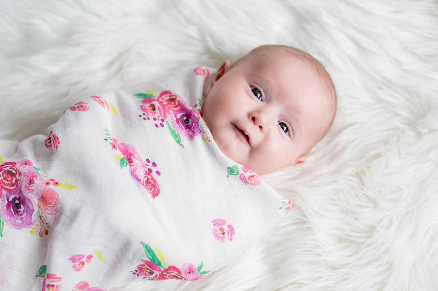 Deluxe Bamboo Swaddle - Posies