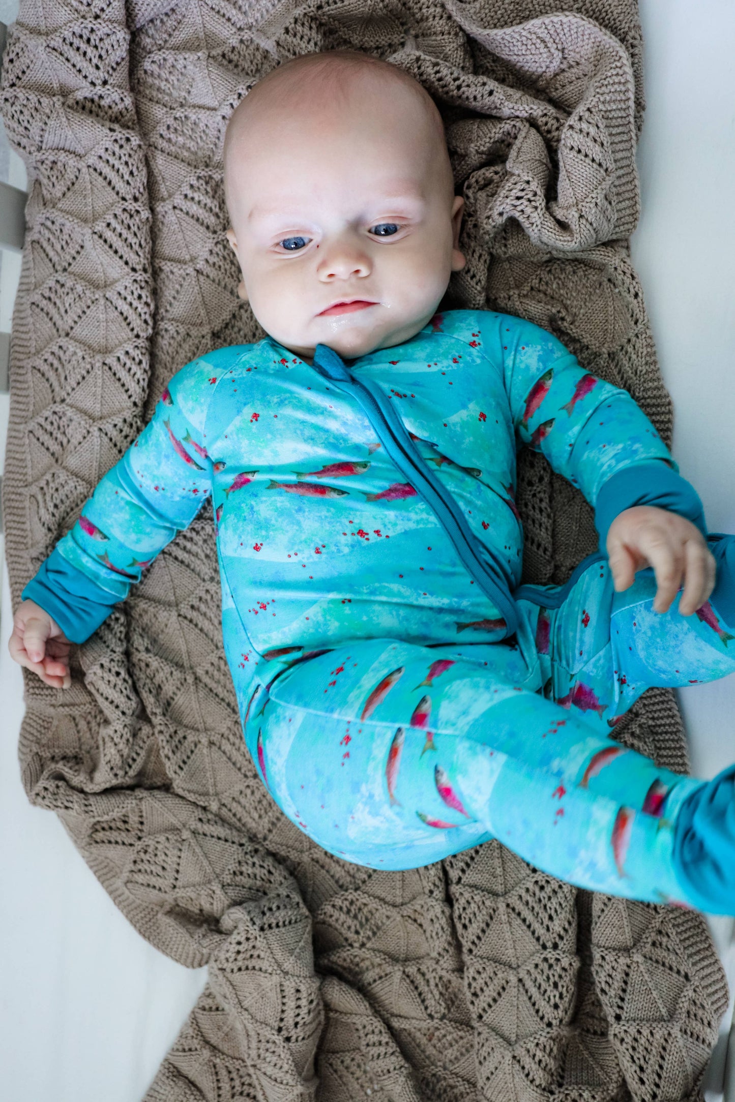 Zippered Romper by Little Alaskan | Kenai River Red: 3-6m