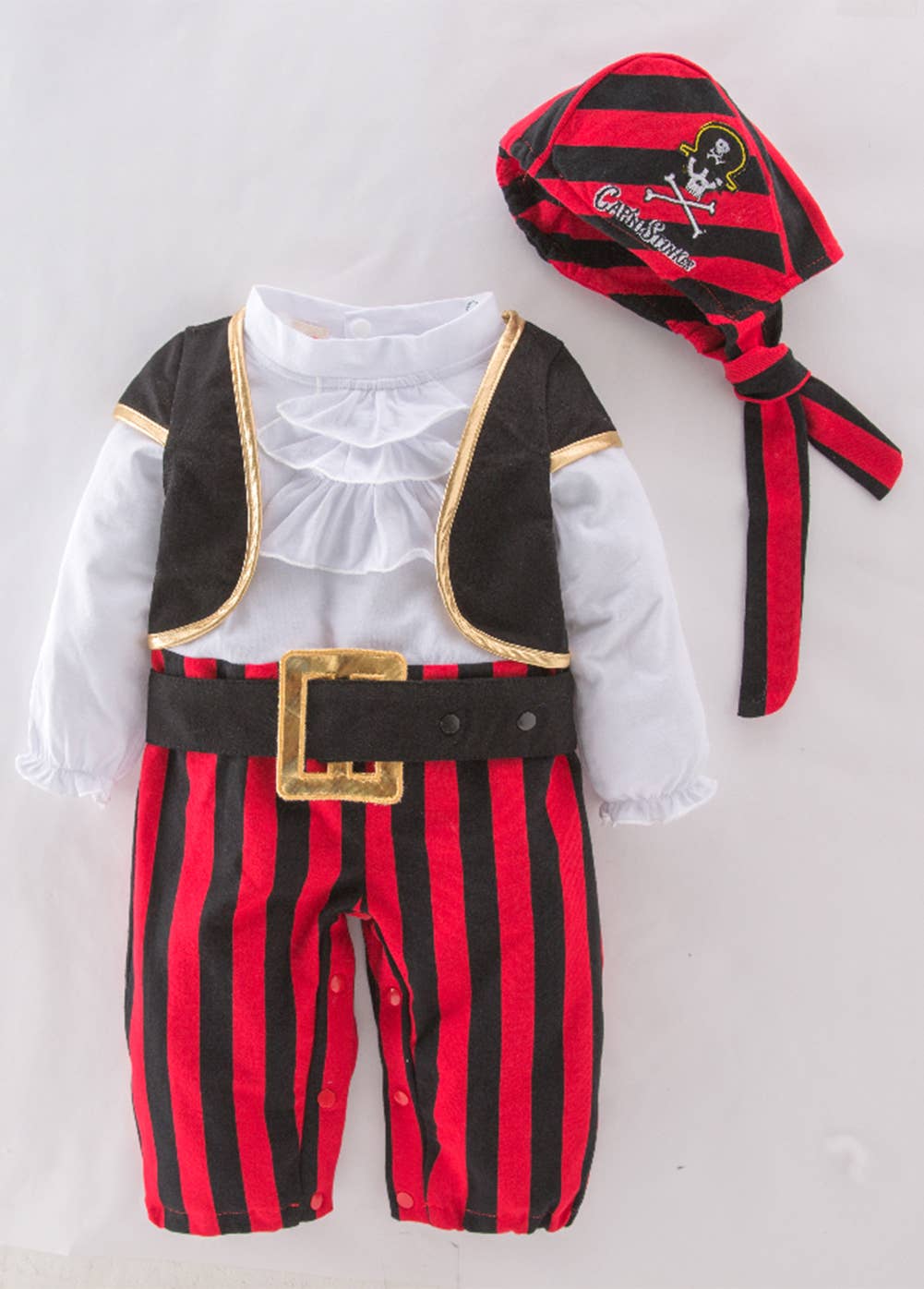 Cap'N Stinker Pirate Halloween Little Boy 4pcs Costume Set: 18-24M