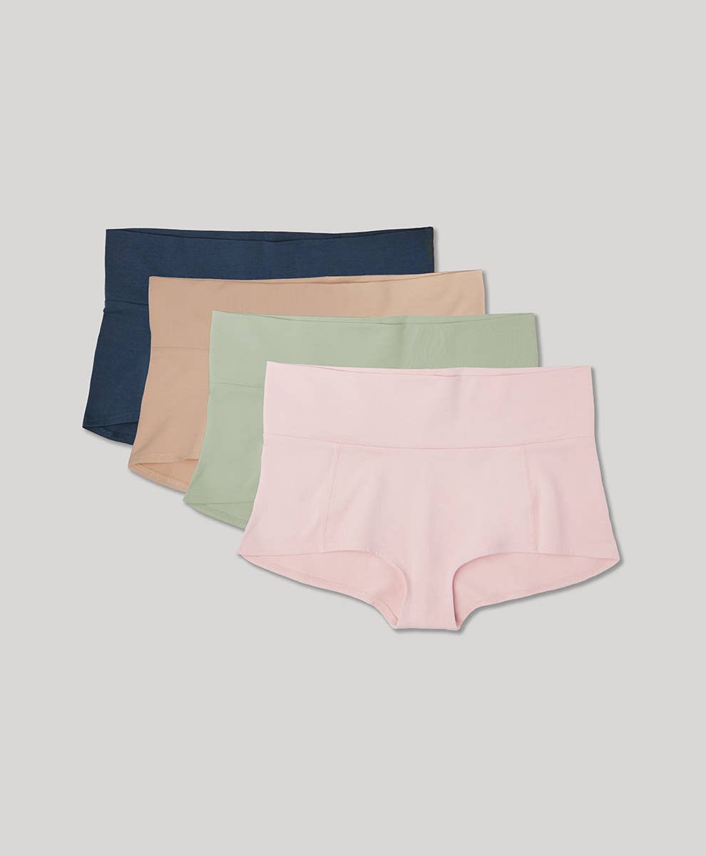 Women's Maternity Foldover Brief 4-Pack: Spring Brights / X-Large