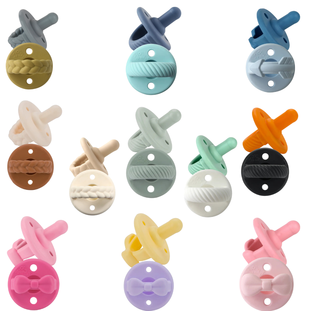 Sweetie Soother™ Pacifier Sets (2-pack): 6-18M Toast + Buttercream