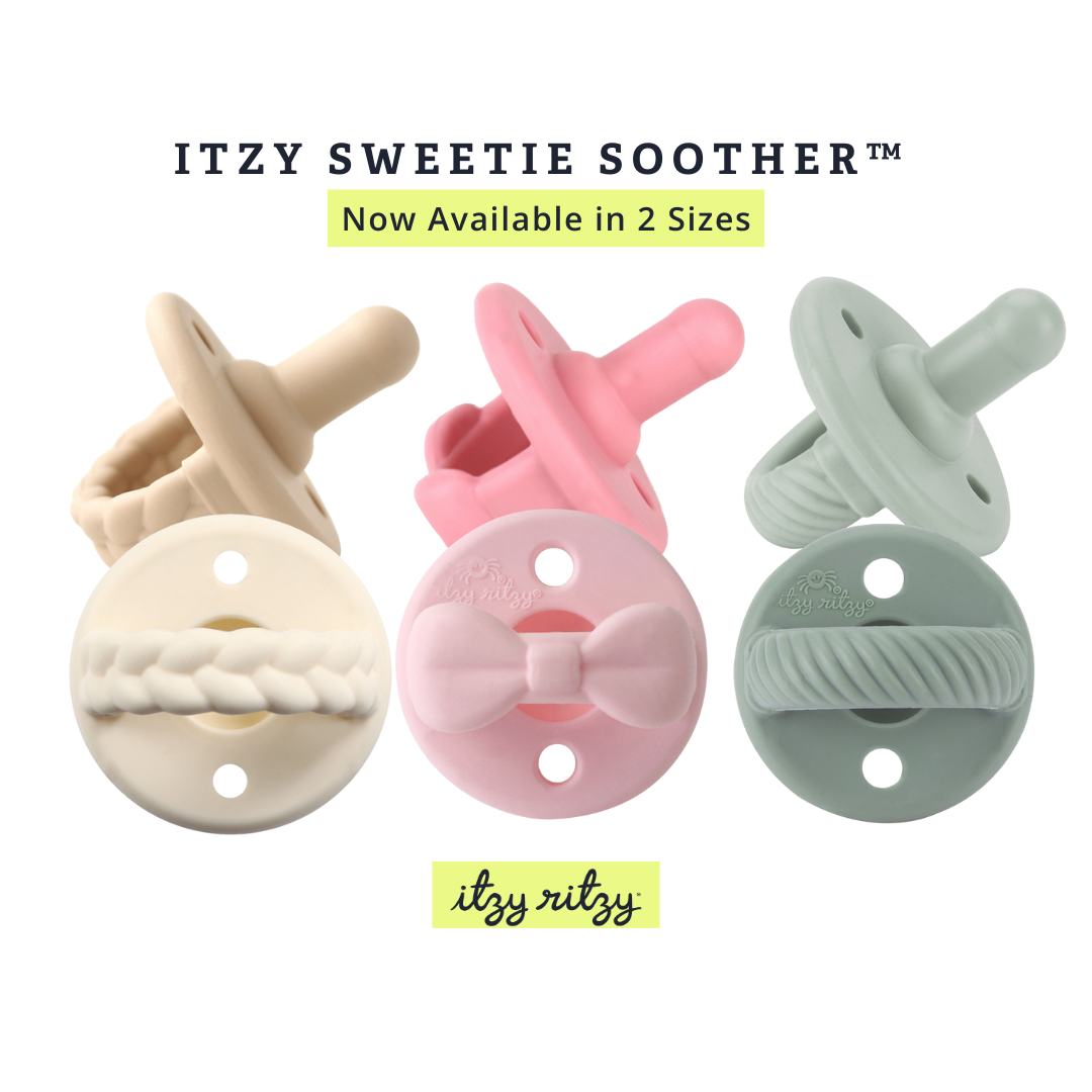 Sweetie Soother™ Pacifier Sets (2-pack): Robin's Egg Blue + Navy Cables