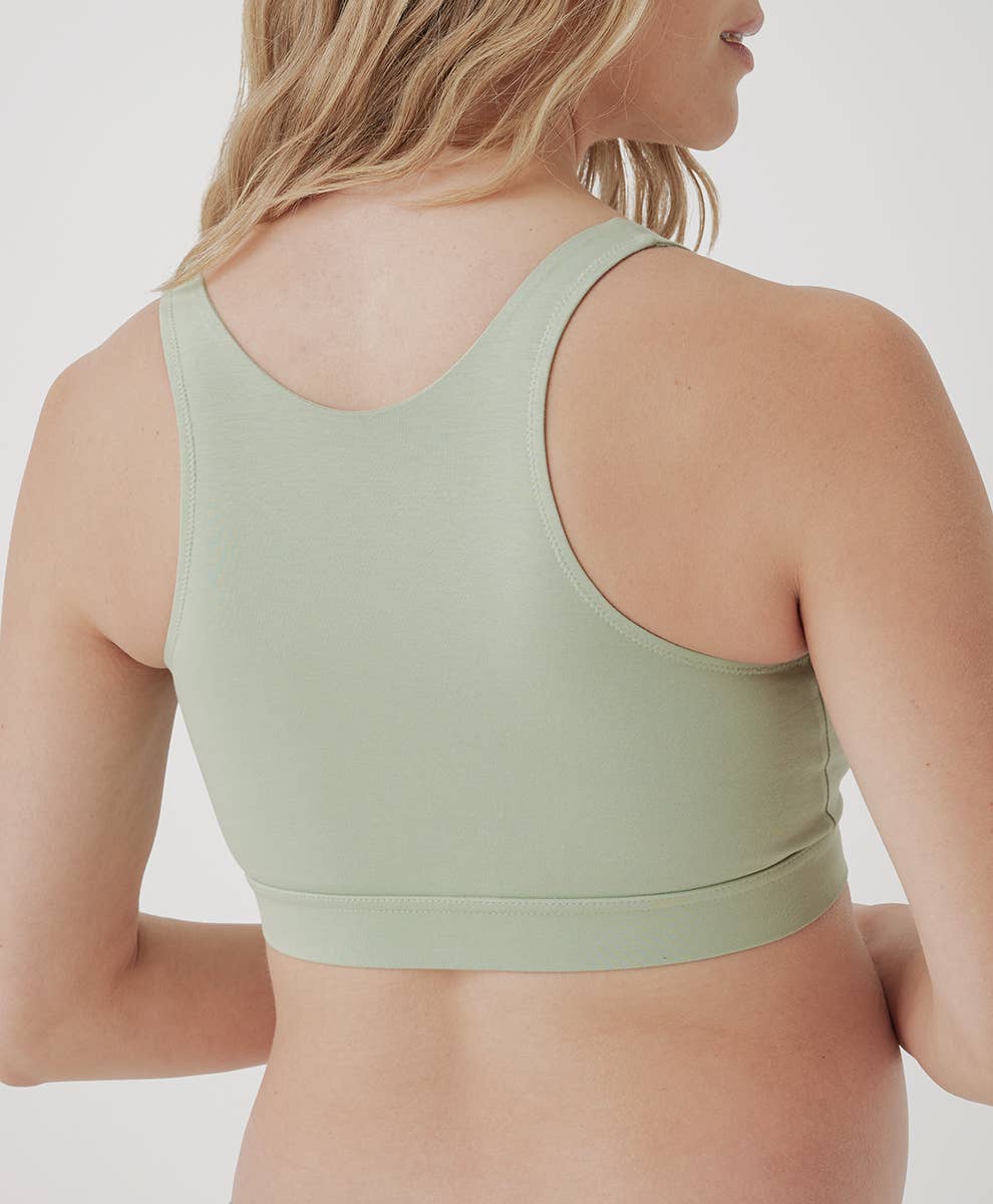 Women's Maternity Nursing Bralette: Frosty Green / X-Large