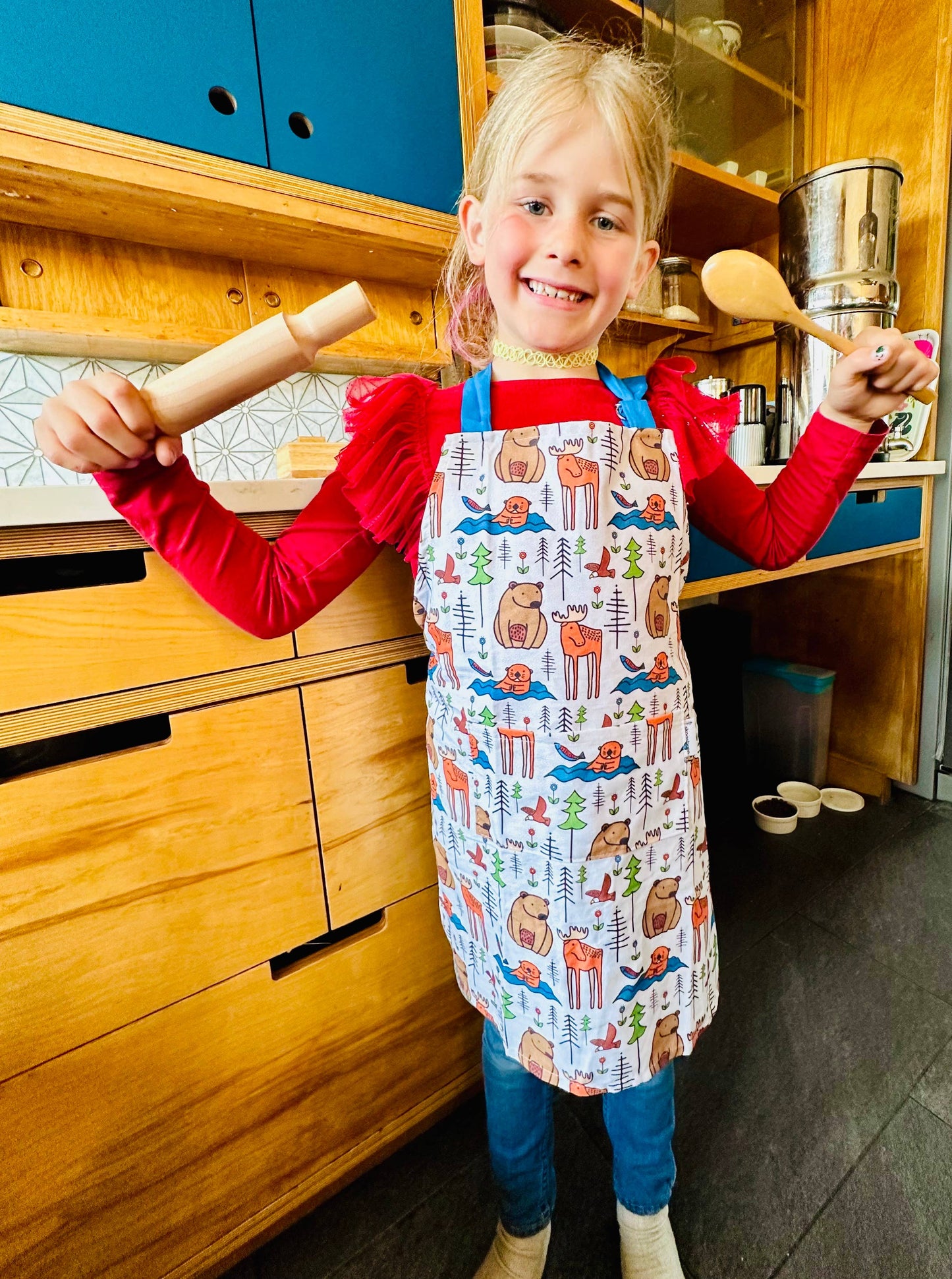 Alaska Animals Cotton Children's Cooking Apron