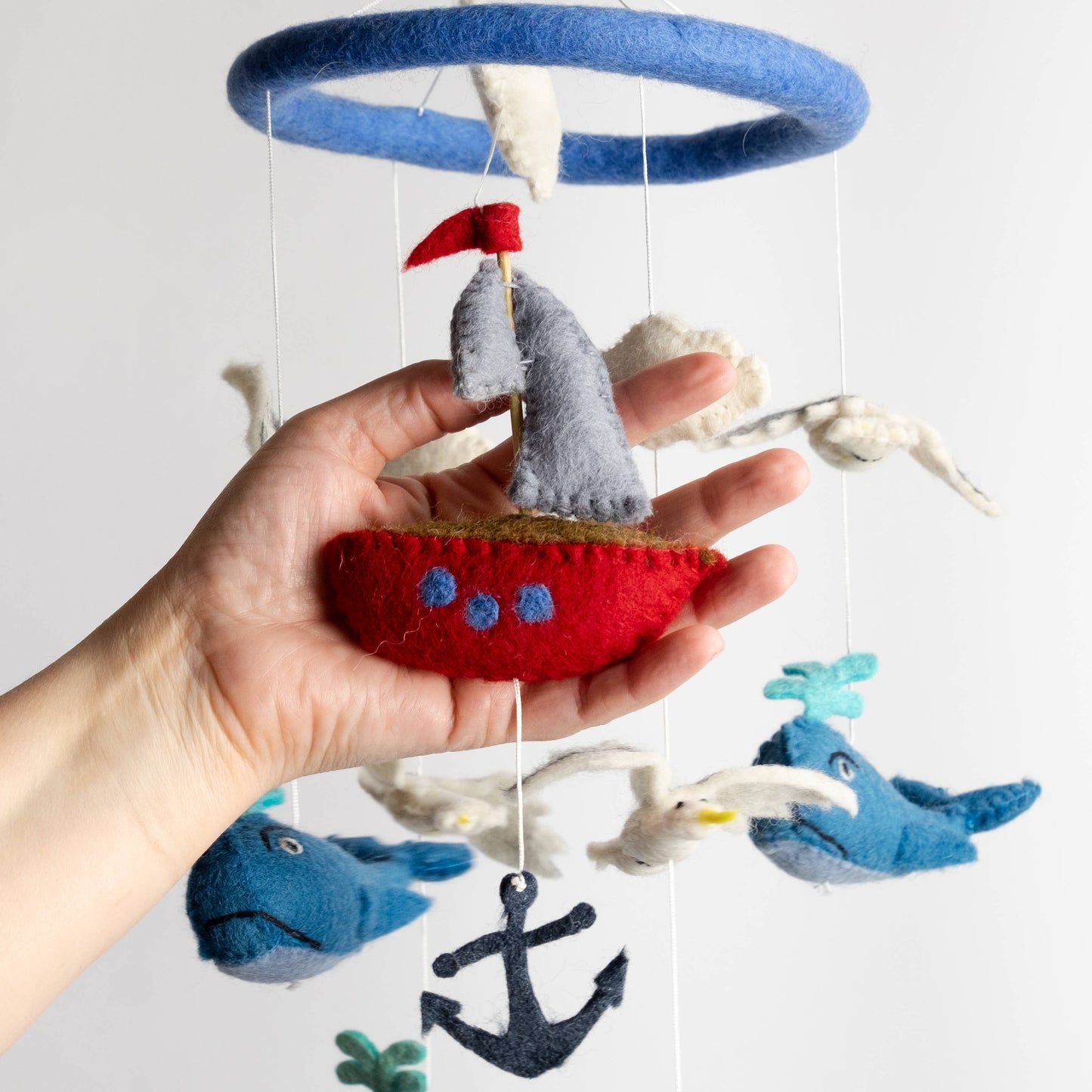 Mobile - Whale and Sailboat