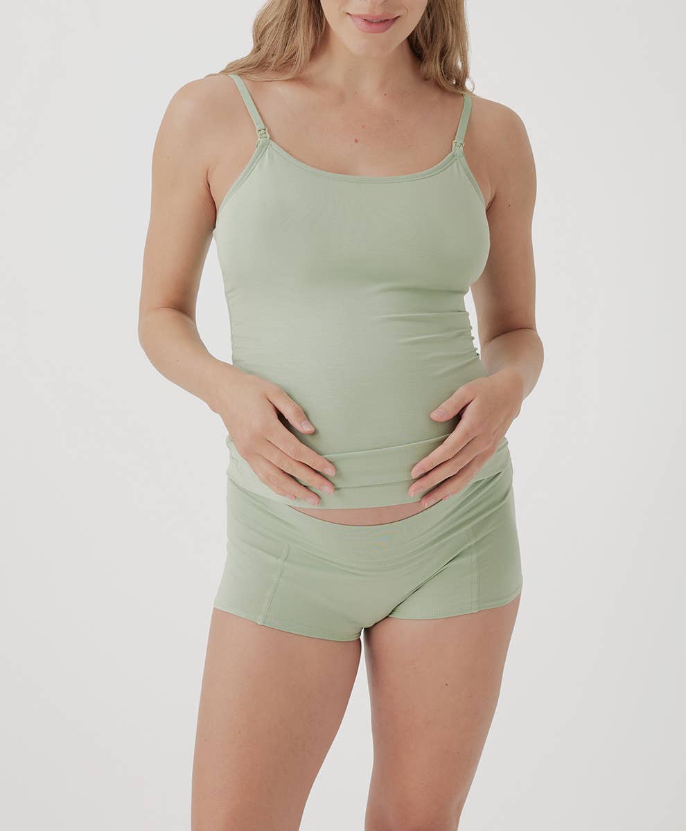 Women's Maternity Nursing Camisole: Frosty Green / 2X-Large