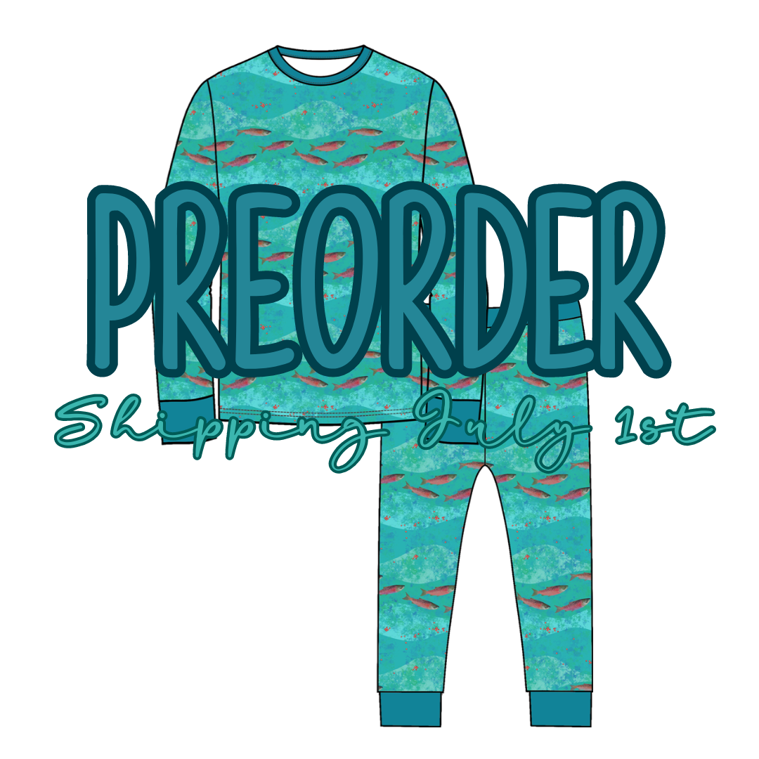 Long Sleeve Pajama Set by Little Alaskan | Kenai River Red: 2t