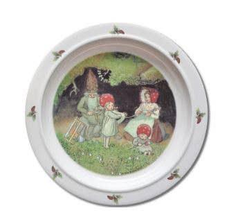 Elsa Beskow - Children of the Forest (Tomtebobarnen) Plate