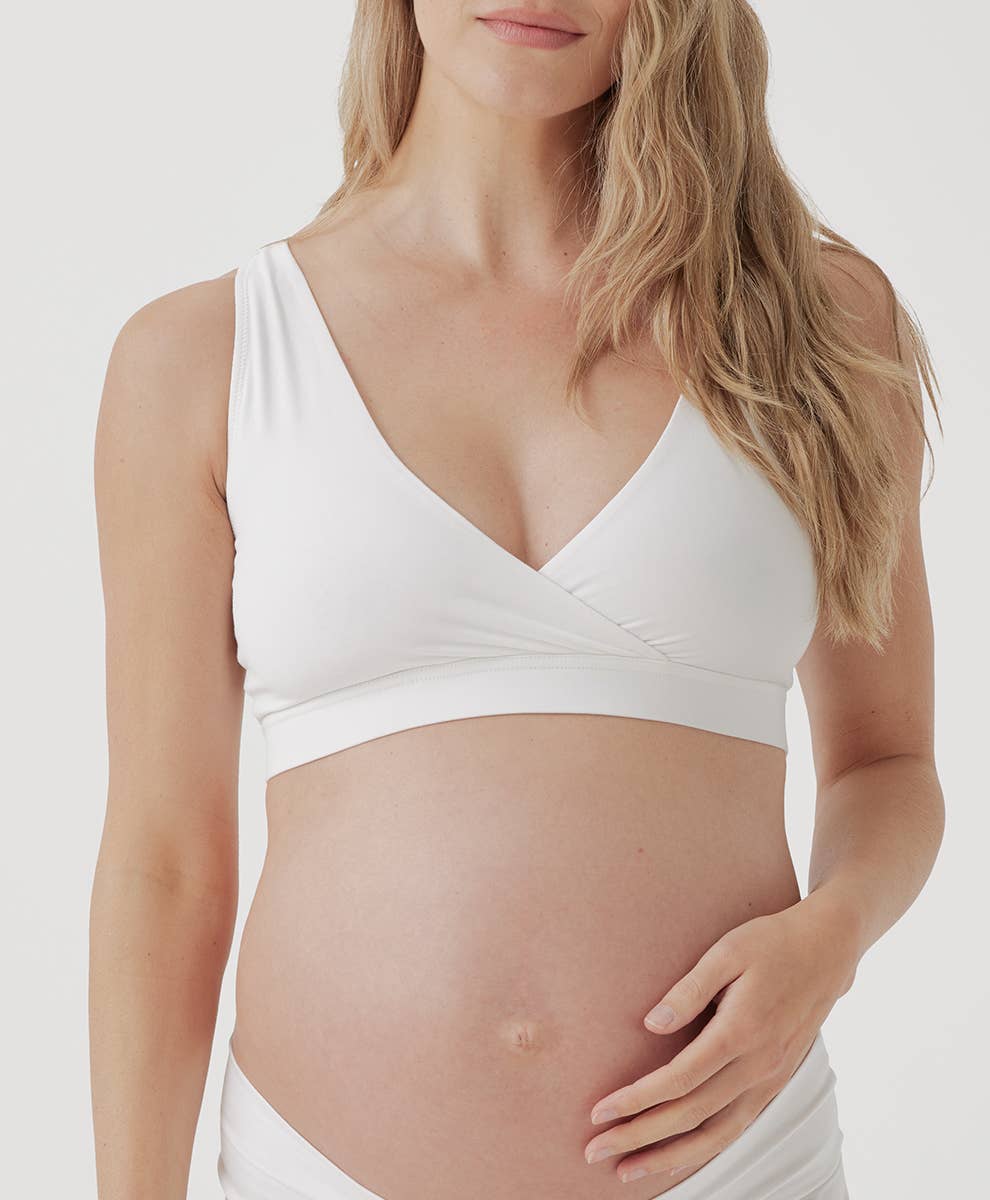 Women's Maternity Nursing Bralette: White / Small