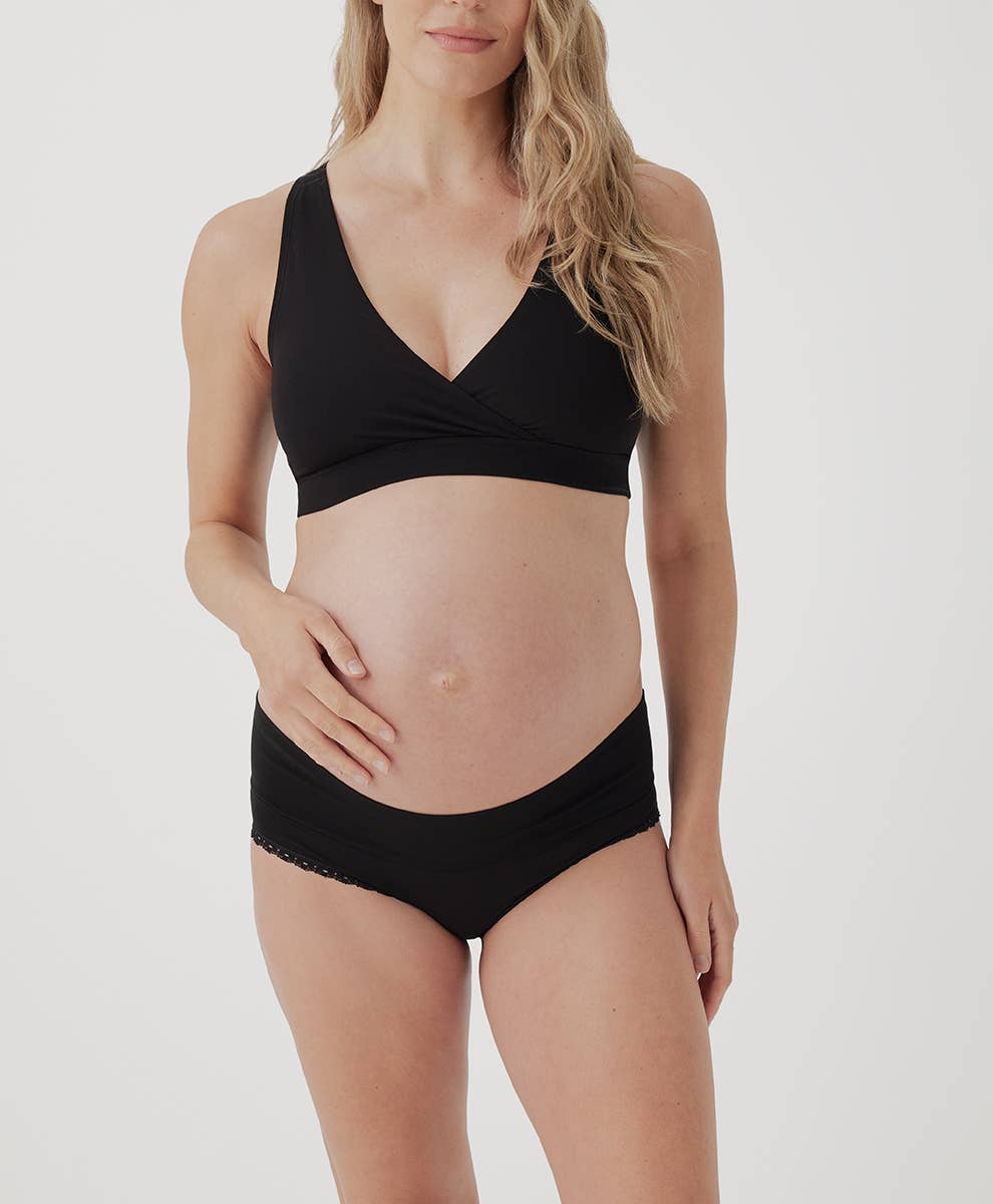 Women's Maternity Nursing Bralette: Frosty Green / X-Large