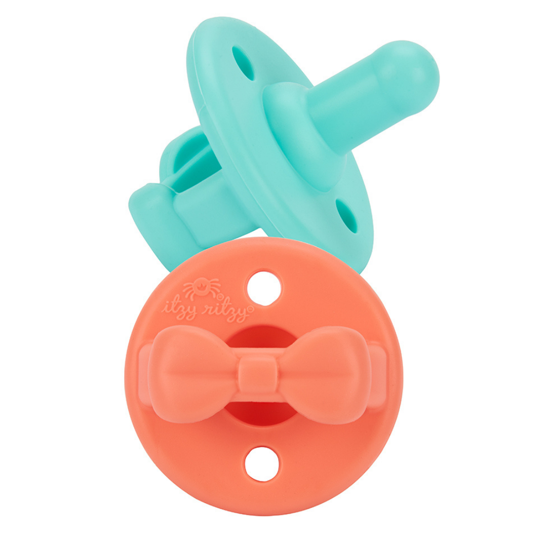Sweetie Soother™ Pacifier Sets (2-pack): 6-18M Toast + Buttercream