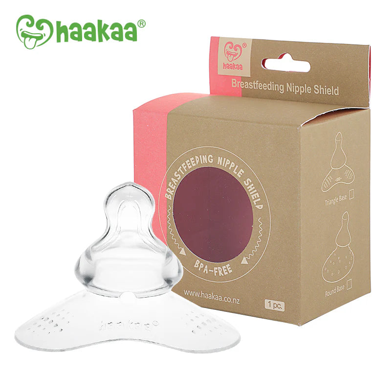 Haakaa Silicone Breastfeeding Nipple Shield with Orthodontic Nipple Triangle Base, 1 PK