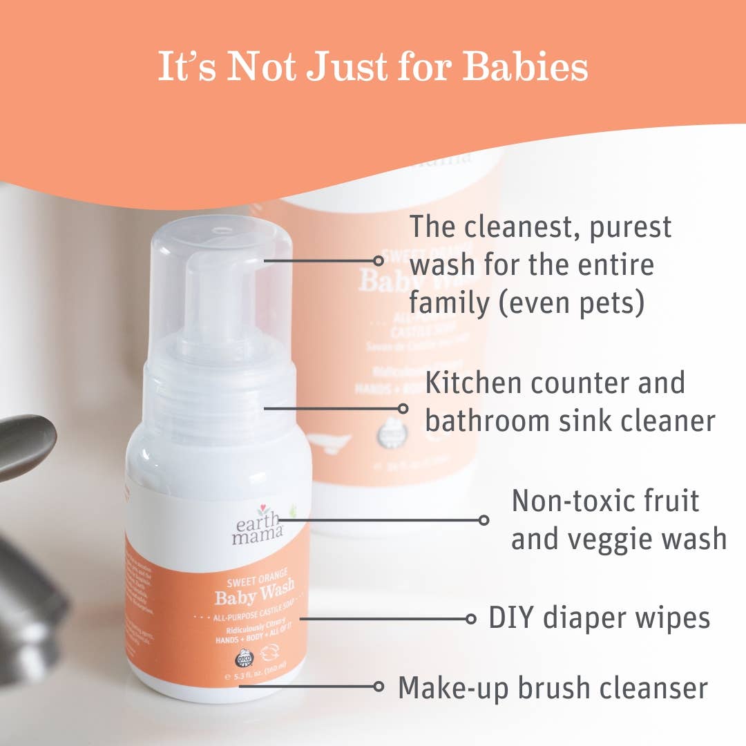 Sweet Orange Baby Wash: 5.3 fl. oz. (160 ml)