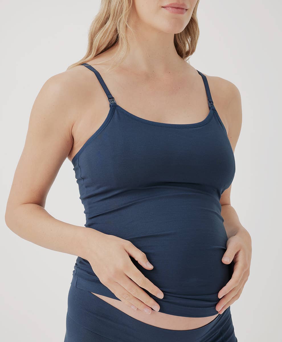 Women's Maternity Nursing Camisole: French Navy / 2X-Large