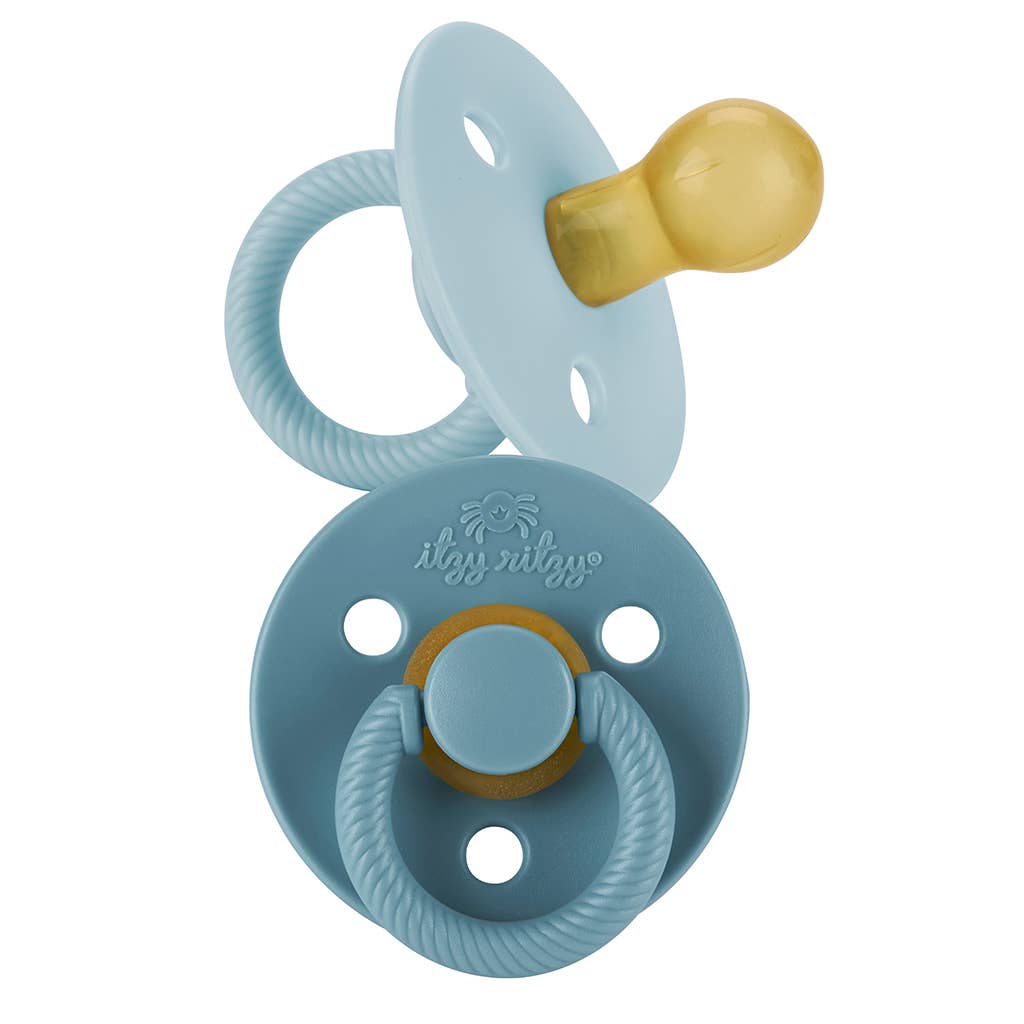 Itzy Soother™ Natural Rubber Paci Sets: Harbor + Coast 6-18 M