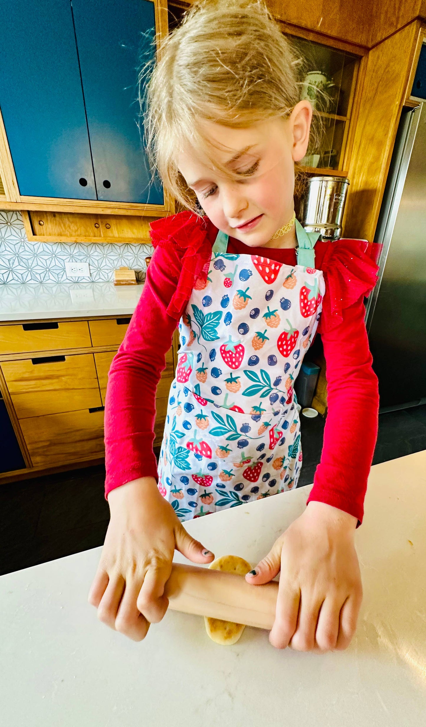 Wild Berries Cotton Children's Cooking Apron