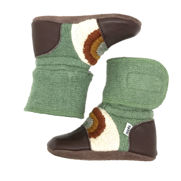 Good Vibes Felted Wool Booties: 8.5 (2-3 years)