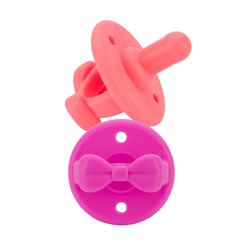 Sweetie Soother™ Pacifier Sets (2-pack): Robin's Egg Blue + Navy Cables