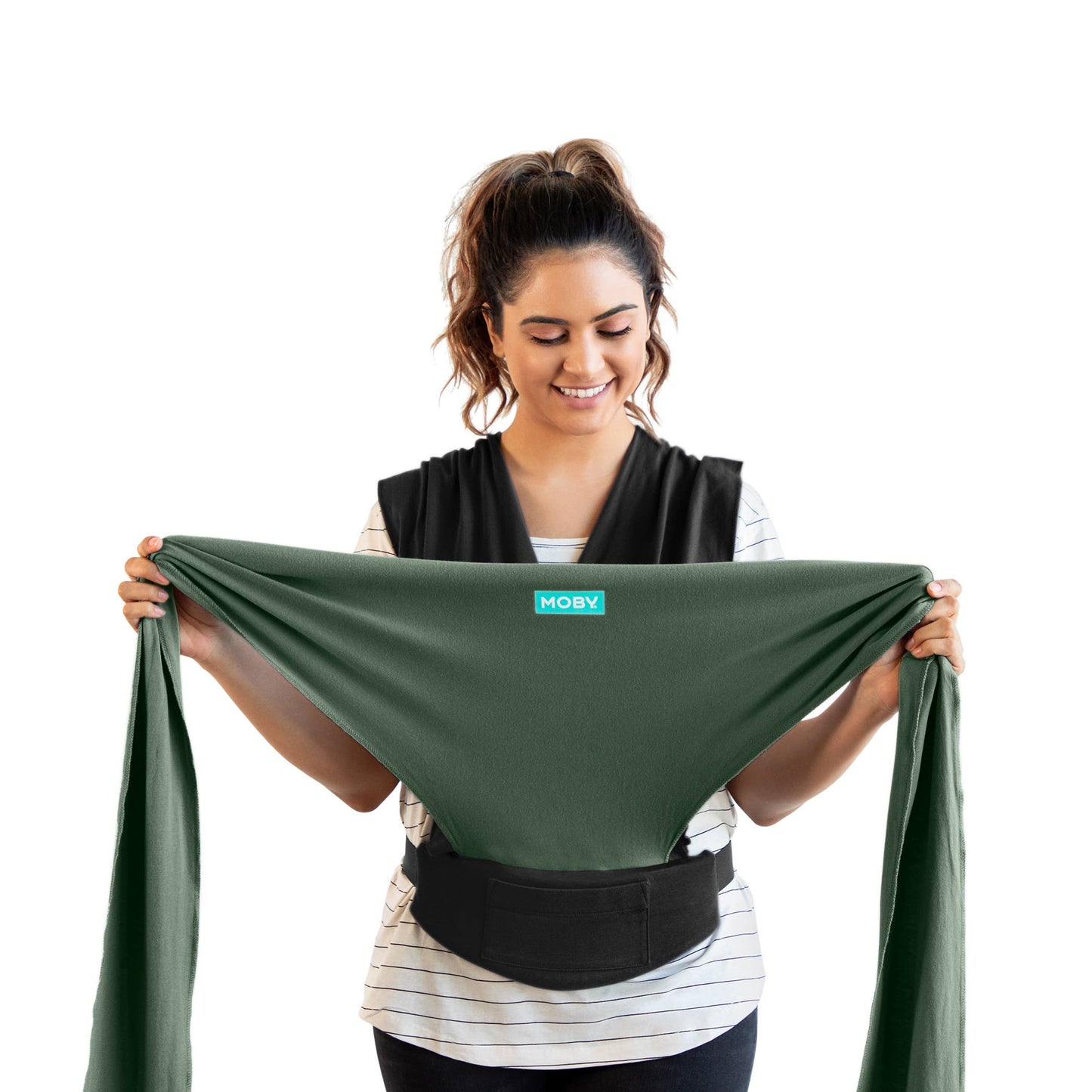 Moby Easy Wrap Olive/Onyx- ECOM BOX JUNE 2024