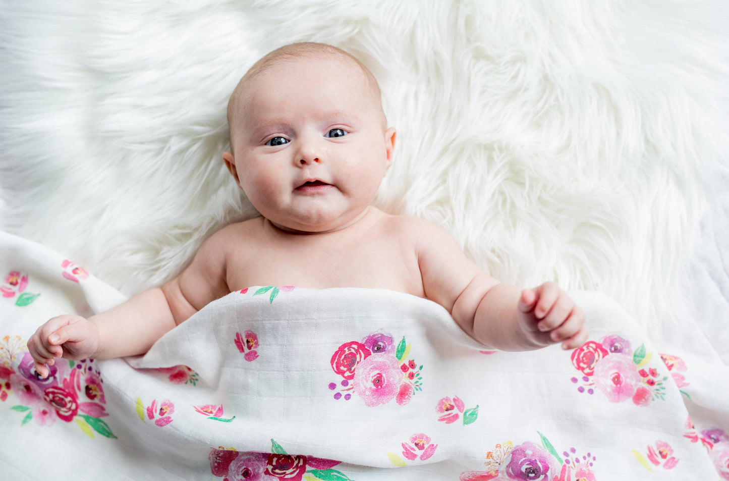Deluxe Bamboo Swaddle - Posies