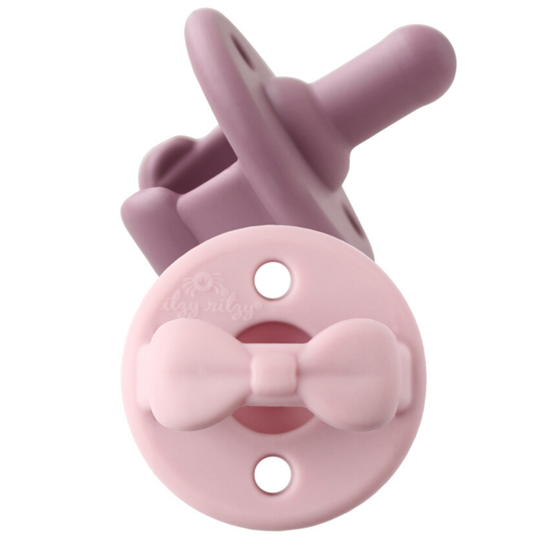 Sweetie Soother™ Pacifier Sets (2-pack): Robin's Egg Blue + Navy Cables