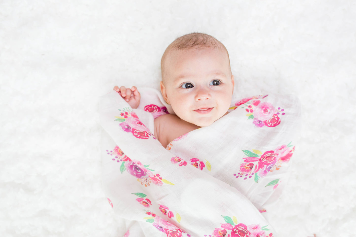 Deluxe Bamboo Swaddle - Posies