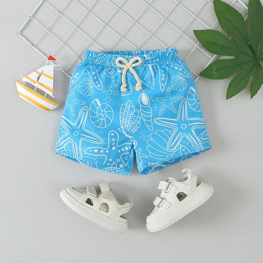 9M-4Y Toddler Boys Starfish Print Beach Shorts Wholesale Boys Clothing V3824031300090: Pattern 3 / 18-24months