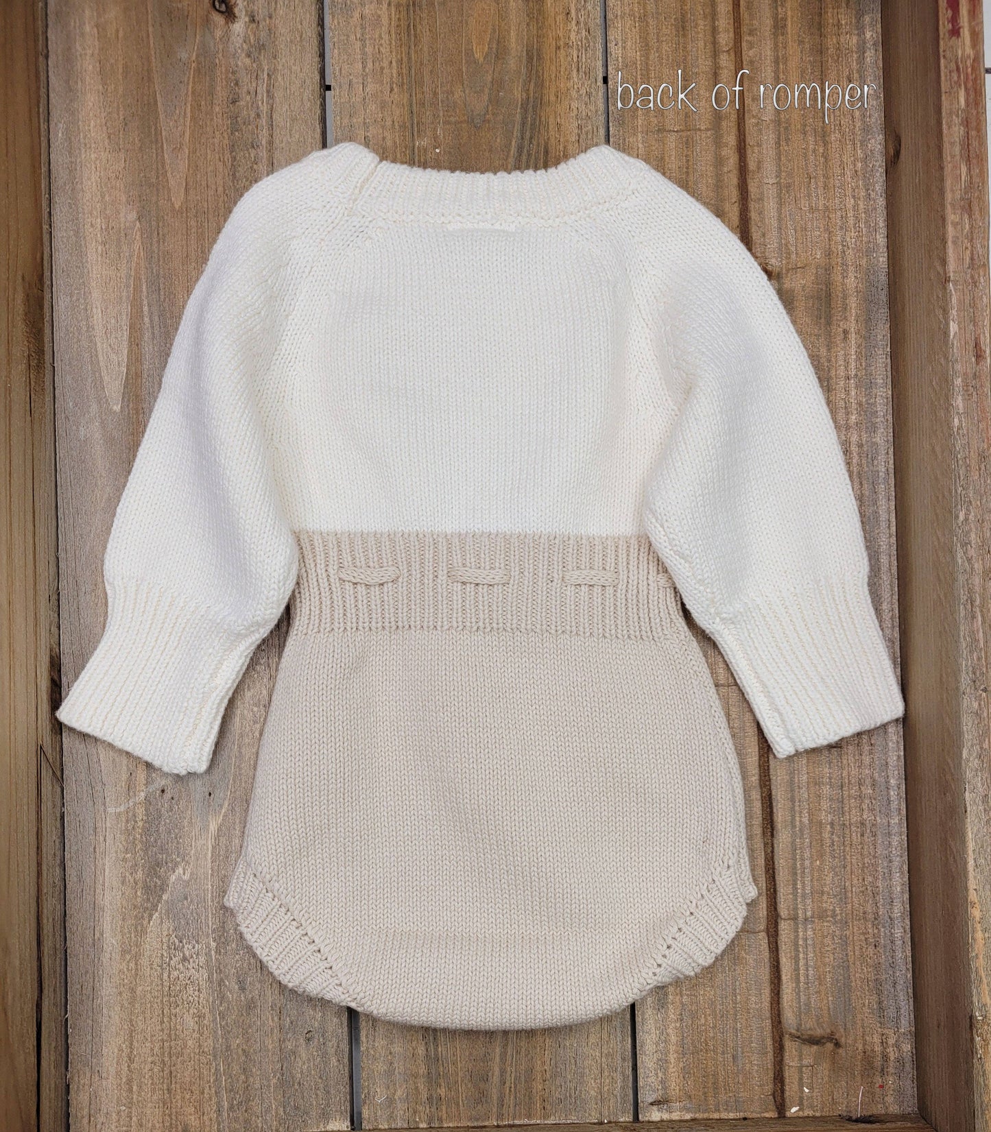 Baby Girl HEART Sweater Romper Knit Outfit| combo options: Romper w/ Bow + Socks / NB (NEW BORN)