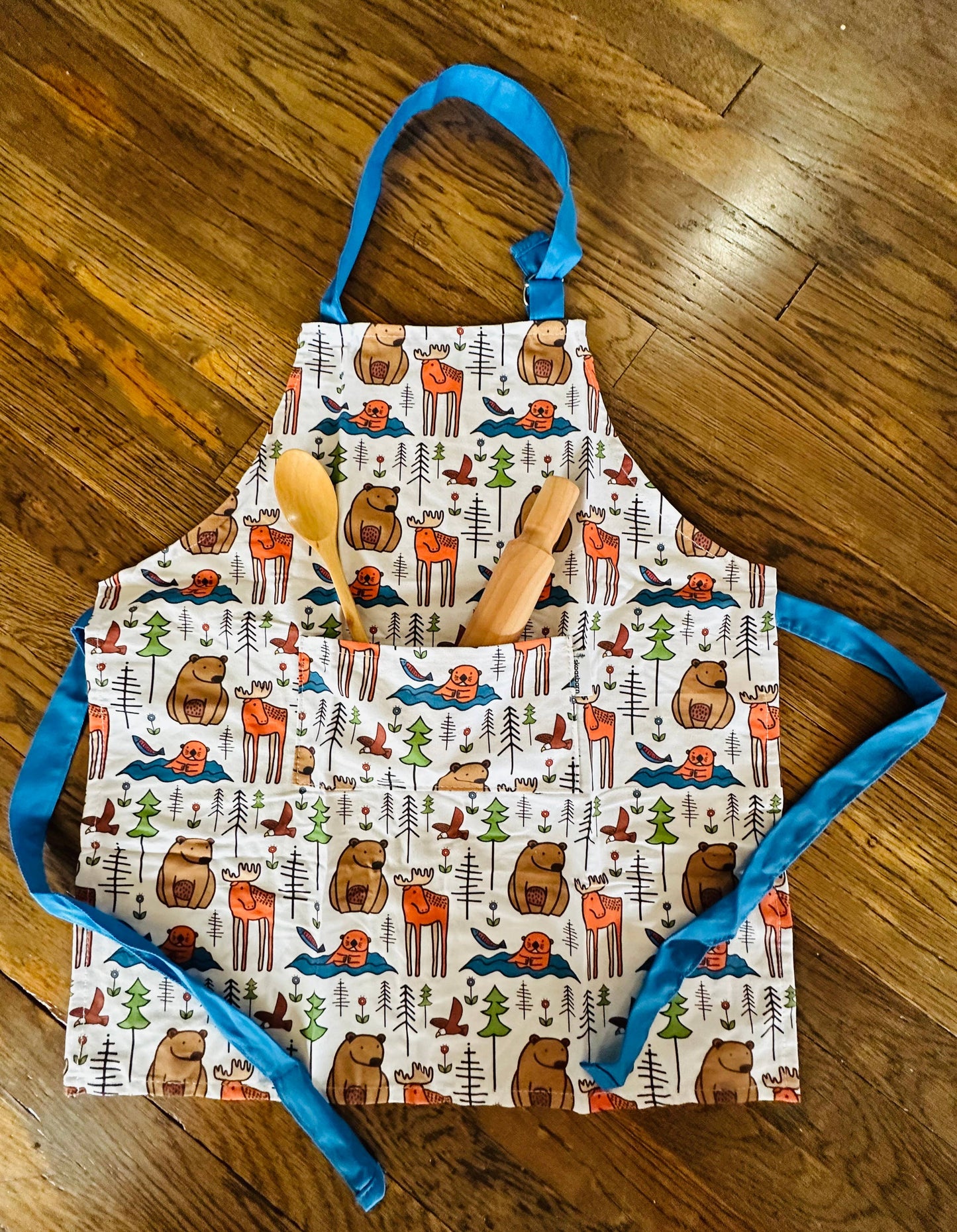Alaska Animals Cotton Children's Cooking Apron