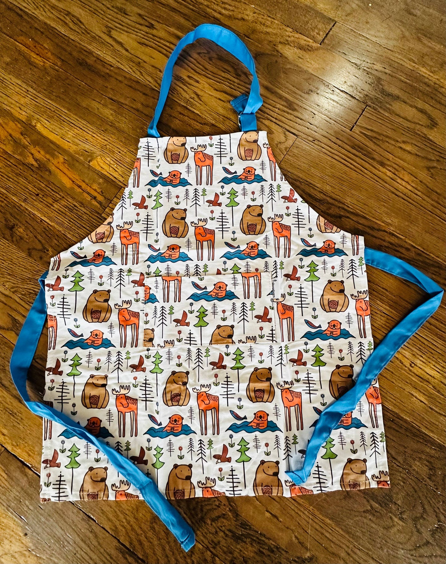 Alaska Animals Cotton Children's Cooking Apron