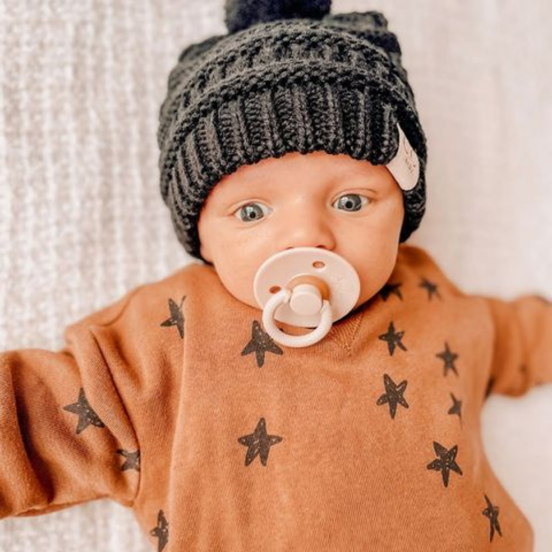 Itzy Soother™ Natural Rubber Paci Sets: Coconut + Toast 0-6