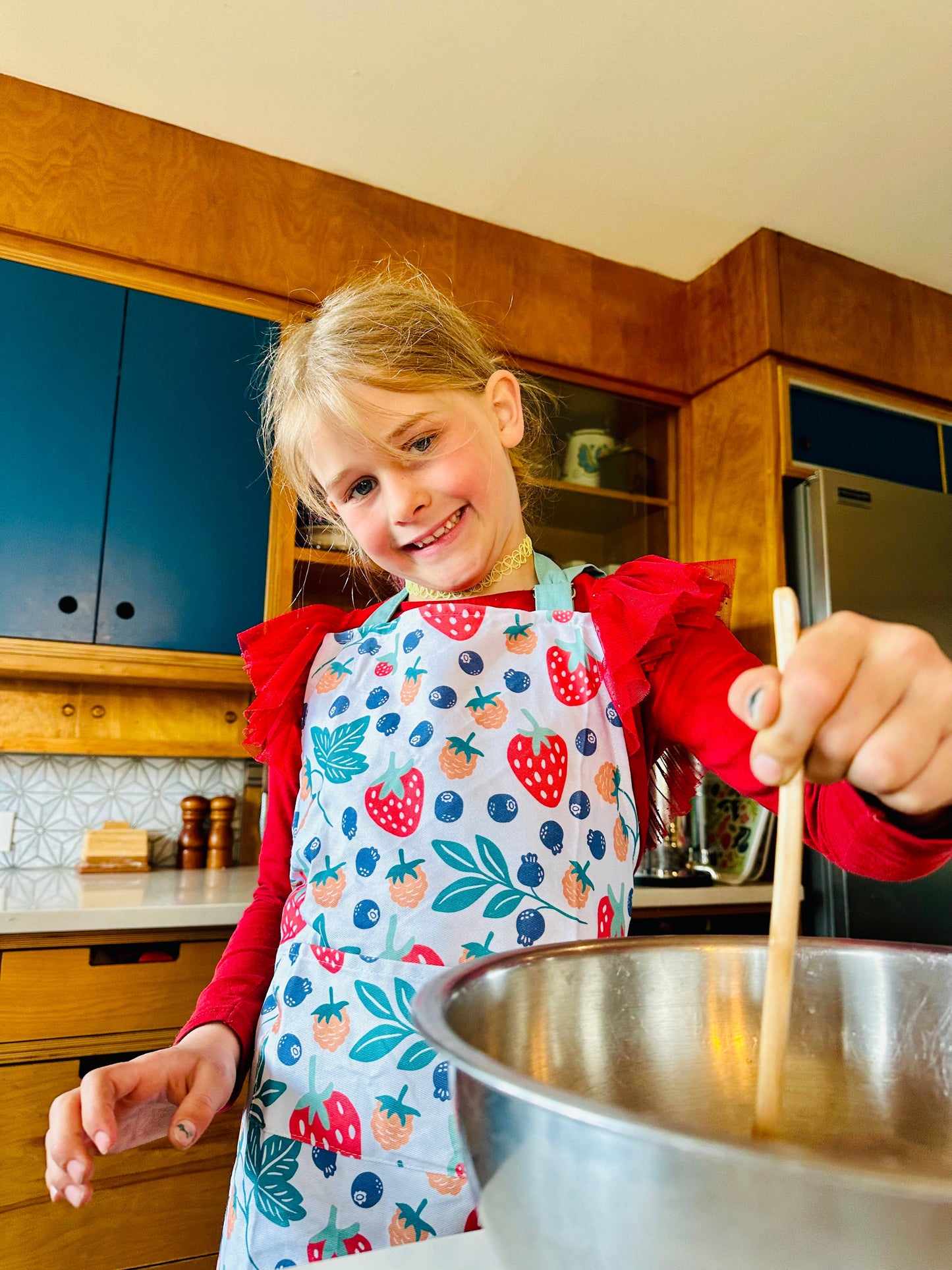 Wild Berries Cotton Children's Cooking Apron