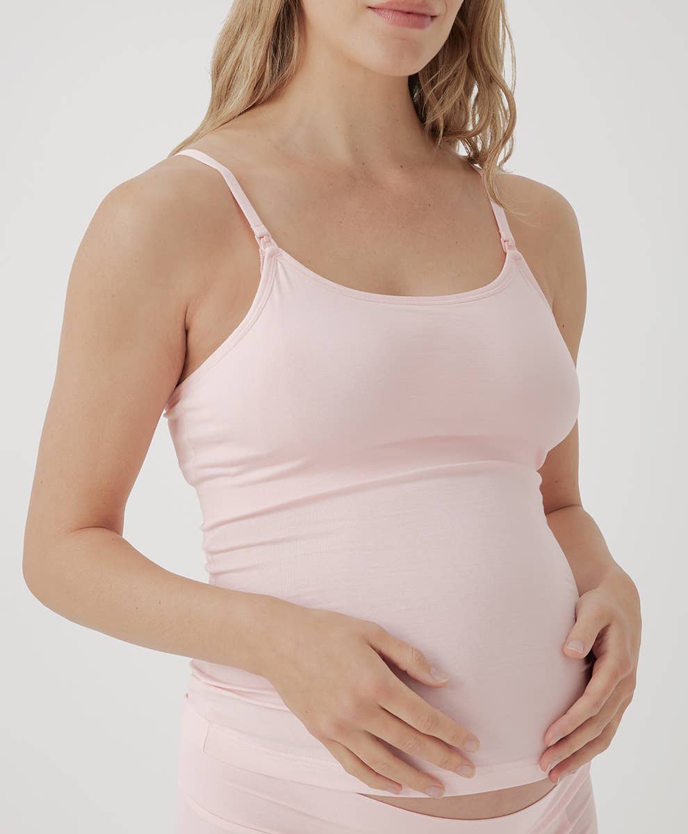 Women's Maternity Nursing Camisole: Chalk Pink / Large