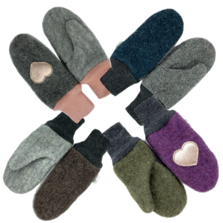 Kids wool mittens: 2-4 T / Moonstone
