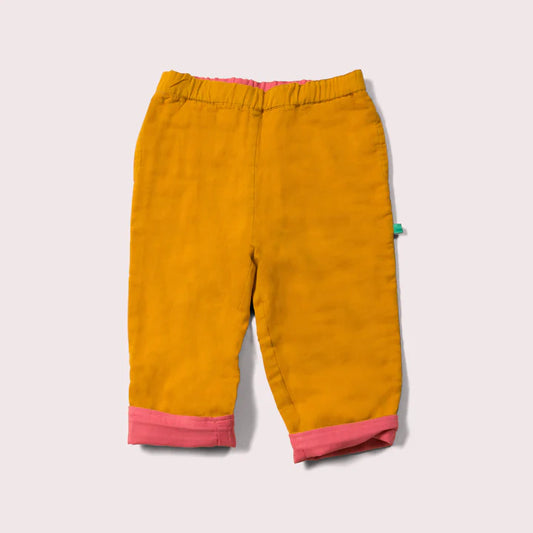 Pink & Gold Day After Day Reversible Trousers