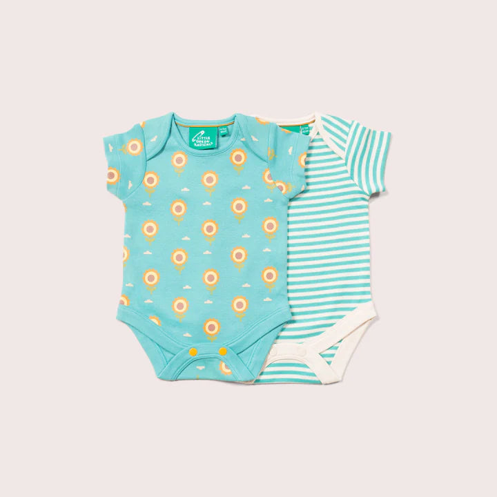 Sunflowers Organic Baby Bodysuit Set