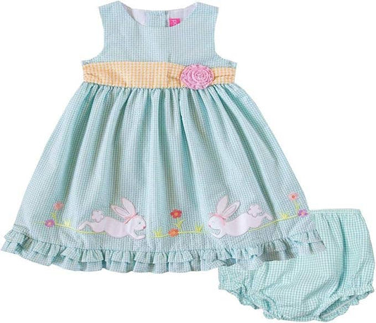 Good Lad Newborn/Infant Baby Girls Turquoise Easter Dress: 24M
