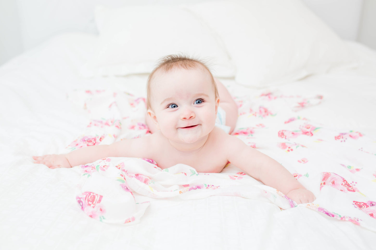 Deluxe Bamboo Swaddle - Posies