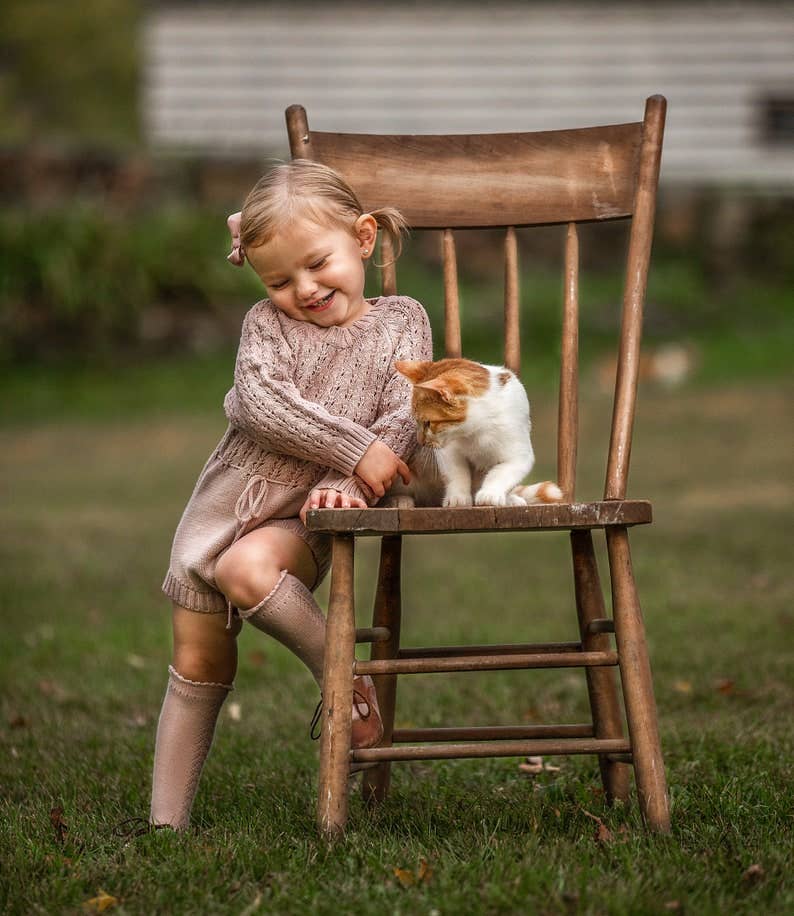 Zoya Cotton Sweater Romper Baby Outfit.: CREAM / 0-3M