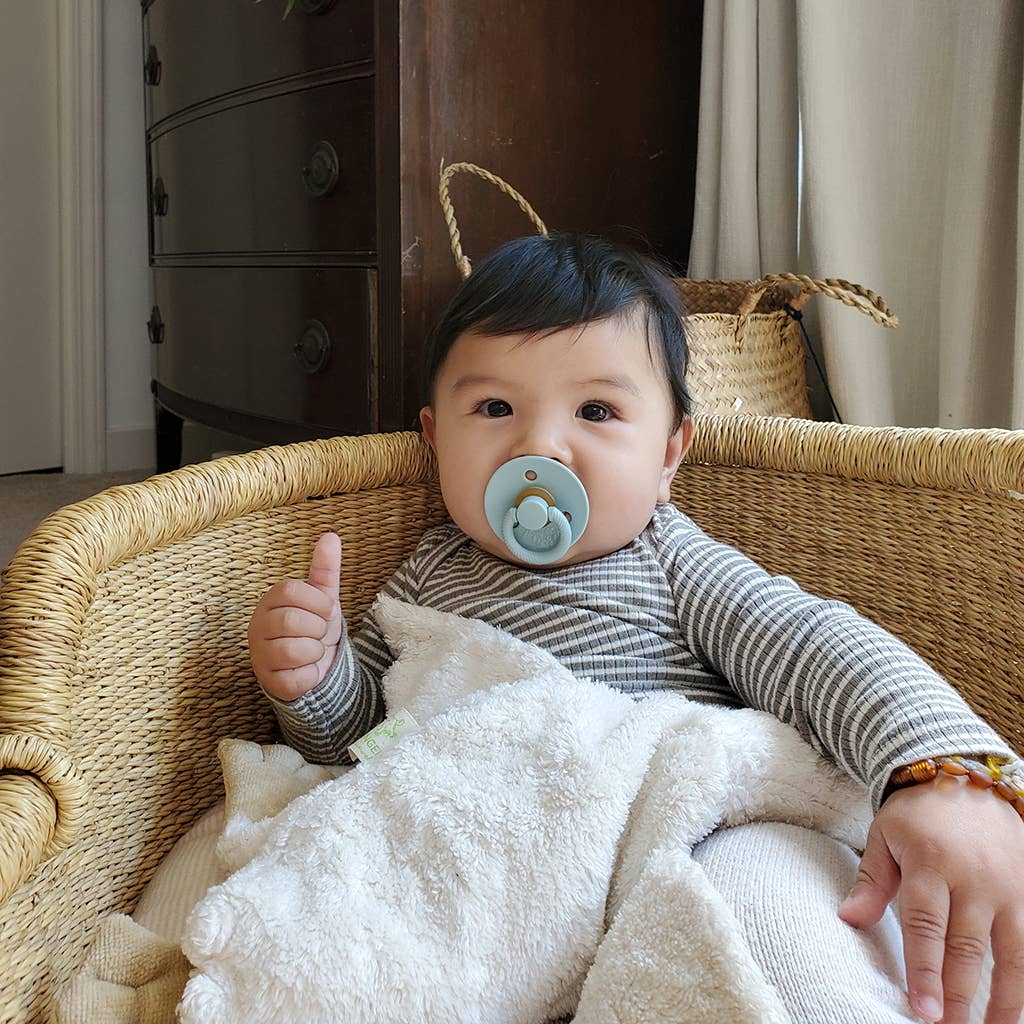 Itzy Soother™ Natural Rubber Paci Sets: Coconut + Toast 0-6