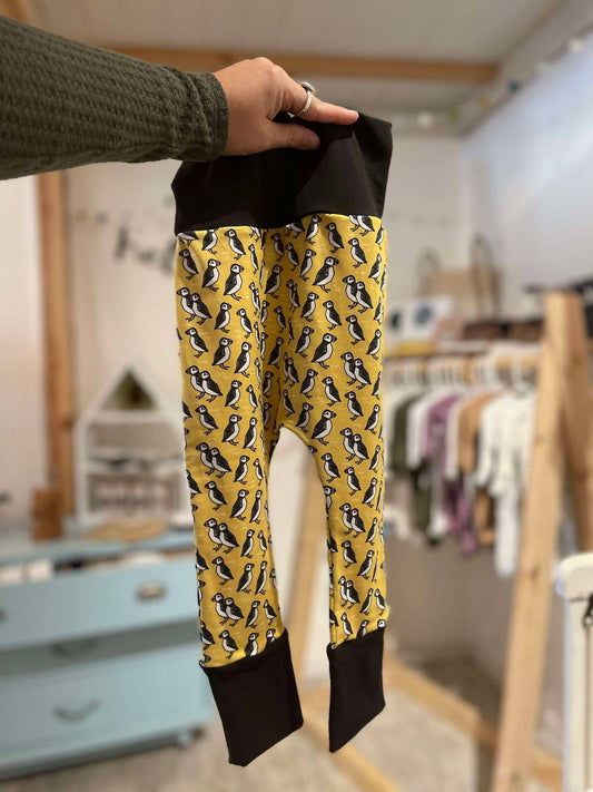 Grow with me Joggers Yellow Puffins Toddlers Pants: 12m-3t